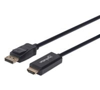 MANHATTAN - Manhattan 152662 Cavo E Adattatore Video 1 M Displayport Hdmi Nero (displayport 1.1 To Hdmi Cable, 1080p@60hz, 1m, Male