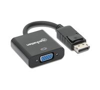 Manhattan 151962 cavo e adattatore video 0,15 m DisplayPort VGA (D-Sub) Nero
