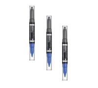 Manhattan Eyemazing Double Effect Eyeshadow & Liner, 2 in 1, colore 004 Cobalt Storm, lunga durata, impermeabile, con particelle glitterate (confezione da 3)