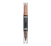 Manhattan Eyemazing Ombretto e Matita Doppio Effetto, 2-in-1, resistente all'acqua e anti-sbavature, Marrone scuro, 002 Molten Metal - 1 x 1.6g