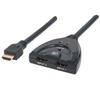 MANHATTAN 207416 - Switch HDMI a 2 porte 1080p, HDMI 1.3, 2 porte