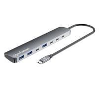 Manhattan Hub 7 porte USB3.2 10G/5G 4x USB-C™ + 3x USB-A con Power Delivery