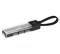 Manhattan 181013 Hub Combo USB 3.2 USB-C™ e USB-A 4 Porte Nero Trasparente Nero