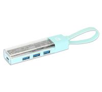 Manhattan Hub Combo 181020 USB 3.2 USB-C e USB-A 4 porte Verde marino trasparente