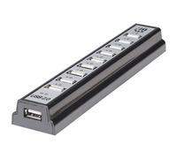 Manhattan 161572 hub di interfaccia USB 2.0 480 Mbit/s Nero, Argento