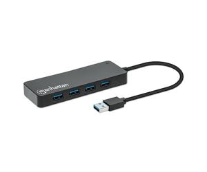 Manhattan Hub USB a 7 porte, presa A, 5 Gbit/s, nero