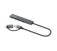 Manhattan 181006 Hub USB-C™ 3.2 4 Porte USB-A Ultra Slim Silver
