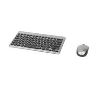 Manhattan Set Combo Mini Tastiera Slim e Mouse MWK4095 1200 DPI USB Wireless Nero/Argento