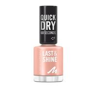 MANHATTAN Last & Shine, smalto per unghie ad asciugatura rapida, vegano e senza esperimenti sugli animali, a lunga durata, finitura ultra brillante, 8 ml, colore 112 almost albicocca