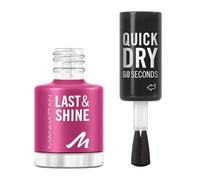 MANHATTAN Last & Shine Smalto per unghie ad asciugatura rapida, vegano e senza esperimenti sugli animali, a lunga durata, finitura ultra brillante, 8 ml, colore 570 Pink Fields