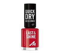 MANHATTAN Last & Shine, smalto per unghie ad asciugatura rapida, vegano e senza esperimenti sugli animali, a lunga durata, finitura ultra brillante, 8 ml, colore 610 It's Getting Hot