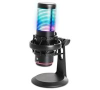 MANHATTAN Microfono a condensatore RGB USB con cancellazione del rumore per PC, PS4, PS5 e Mac, supporto antivibrazioni, per giochi, streaming, podcast, Twitch, YouTube, Discord - 102674