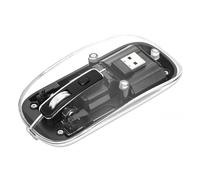 Manhattan Mouse Ottico Wireless 1600 Dpi con Micro Ricevitore USB Nero Trasparen