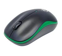 Manhattan Mouse Ottico Wireless con Micro Ricevitore USB 1000 Dpi Nero/Verde