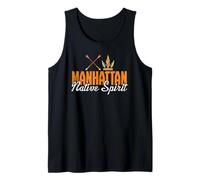 Manhattan Native Tee Arrows Feather Spirit Art Donne Uomini Canotta