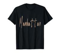 Manhattan New York City Design vintage elegante Maglietta