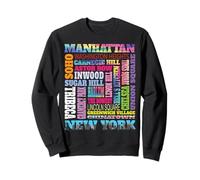 Manhattan New York quartieri Skyline NYC Borough Pride Felpa