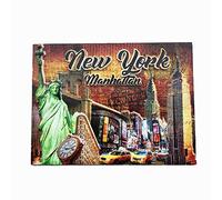 Manhattan New York USA 3D magnete frigorifero souvenir collezione regalo decorazione casa cucina adesivo magnetico Manhattan New York America frigorifero magnete