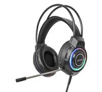 Manhattan 180696 cuffia e auricolare Cablato A Padiglione Giocare USB tipo A Nero