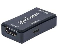 Manhattan Ripetitore HDMI (Amplificatore di Segnale HDMI, prolunga Video 4K e Audio Senza Perdita Fino a 40 m), Nero 207621