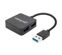 Manhattan 162296 hub di interfaccia USB 3.2 Gen 1 (3.1 Gen 1) Type-A 5000 Mbit/s Nero