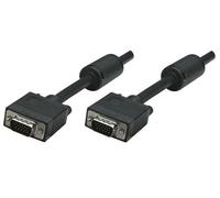 MANHATTAN SVGA Monitor Cable with Ferrite, HD15/HD15-Male, 10m, Bla... NUOVO