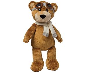 Manhattan Toy Aviator Bear Peluche Animale Giocattolo, Marrone/Grigio/Nero, Medio