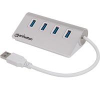 Manhattan USB-A 4-Port Hub, 4x USB-A Ports, 5 Gbps (USB 3.2 Gen1 aka USB 3.0), B