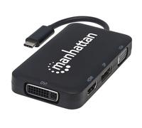MANHATTAN 152600 - Convertitore audio/video USB 3.1 tipo C 4 in 1, HDMI/DisplayPort