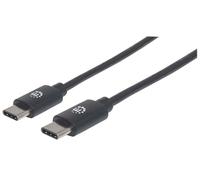 Manhattan Cavo USB-C™ Maschio/Maschio USB 2.0 3 metri Nero