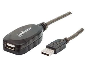 Manhattan USB-Repeater USB 2.0 A -> A 10m Black, 150248 (10m Black)