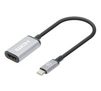 MANHATTAN 153706 - Adattatore, USB-C > HDMI, 4K 60 Hz, alluminio, 15 cm