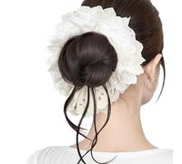 manhegari Accessori per capelli per acconciature nelle donne, parrucca in pizzo per le donne, parrucca elastica per il libero, festa di nozze incontri
