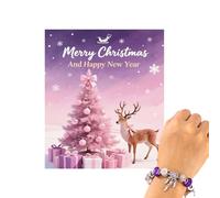 manhegari Calendario 'Avvento Conto alla Rovescia - Braccialetto per conto alla rovescia | Kit di creazione di gioielli 24 giorni Bracciali per ragazze donne adolescenti