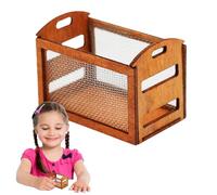 manhegari Cestino per il restauro della casa, cestino in miniatura della casa, ornamento di mobili decorativi in legno, modello di scena in miniatura, modello di piccola casa per le ragazze,