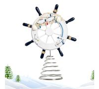 manhegari Decorazione della Parete Ruota della Barca 28cm | Decorazione Spiaggia con Rete da | Etetico per Bagno Camera Soggiorno Ufficio Patio Esterno Appartamento