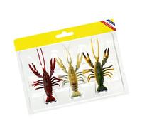 manhegari Esche da per acqua - Esche di gamberi realistiche per la al nero basso, 3 esche morbide e flessibili per pescatori principianti ed esperti appassionati