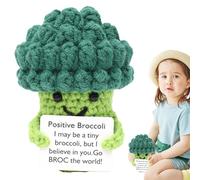 manhegari Giocattolo a maglia - Broccoli di incoraggiamento e supporto emotivo | Adorabile decorativo per ufficio studente insegnante infermiera Natale laurea casa