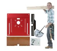 manhegari Inserto della tabella del router, inserto per piastra router,Guida al bordo del router in scala chiara multiuso con foro centrale - Strumenti per la lavorazione del legno per gli