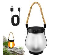 manhegari Lanterna Solare | Decorazione da Esterno con Effetto Fiamma per Giardino | Lampada Ricaricabile Illuminazione Ambientale per Casa,per Giardino Finestre Pareti Sentiero Campeggio
