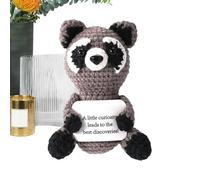 manhegari Pupazzo di peluche, realizzato a mano, 15 cm, decorazione da scrivania, simpatico donatore di consolazione per il lutto e il relax