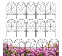 manhegari Recinzione da giardino recinto per animali domestici 10 pezzi recinzione decorativa per aiuole | Recinzione da giardino leggera e resistente, bordo paesaggistico per terrazza e cortile