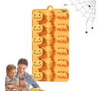 manhegari Stampo per biscotti per Halloween, in silicone, resistente al calore, per cubetti di ghiaccio, dolci e dolci