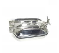 ManHole Cover, SS304 square handhole manhole door feeding port sanitary grade normal pressure rectangular(Double :330x430x6 wall thickness)