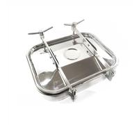 ManHole Cover, SS304 square handhole manhole door feeding port sanitary grade normal pressure rectangular(Double : 430x530x8 wall thickness)