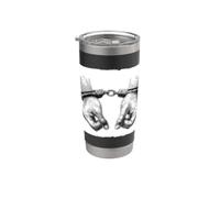 Mani arrestate con manette Costume Bicchiere termico in acciaio inox doppia parete