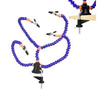 Mani che aiutano a saldare - Terzo strumento manuale con 4 bracci flessibili | Morsetto da scrivania regolabile con clip | Supporto girevole a 360 gradi per saldatura elettronica di precisione