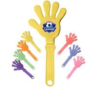 Mani che applaudono personalizzate con motivo, logo squadra e testo - Batacchio di plastica per celebrazioni, feste - Strumento acustico per tifosi partite di calcio, rugby Accessorio (Giallo)