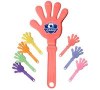 Mani che applaudono personalizzate con motivo, logo squadra e testo - Batacchio di plastica per celebrazioni, feste - Strumento acustico per tifosi partite di calcio, rugby Accessorio (Rosso)