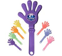 Mani che applaudono personalizzate con motivo, logo squadra e testo - Batacchio di plastica per celebrazioni, feste - Strumento acustico per tifosi partite di calcio, rugby Accessorio (Violetta)